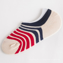 Hombres calcetines invisibles de corte bajo logotipo de algodón peinador al pora calcetines cómodos